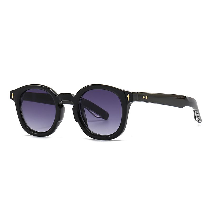Wholesale Retro Round UV400 Protection Sunglasses With Thick Frame - Everful