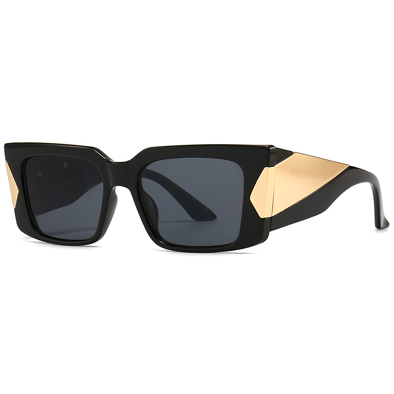 Wholesale Fashion Oversized Square Sunglasses With Metal Decoration UV400 - Everful