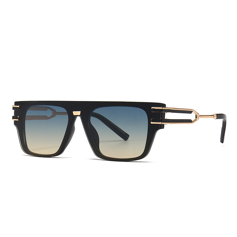 Wholesale Oversized Square Sunglasses with Hollow Metal Temples - Everful