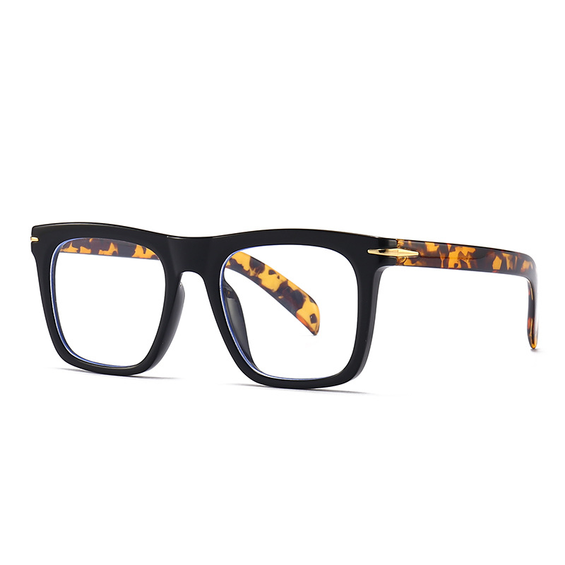 Wholesale Vintage Oversized Square Optical Glasses Frame With Metal Accents - Everful