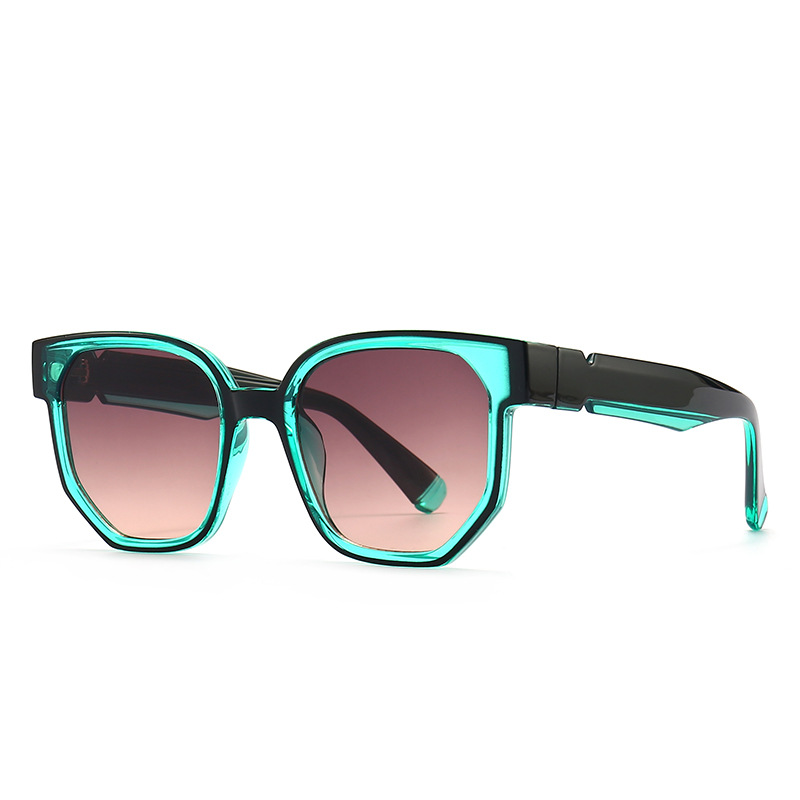 Fashion Geometric Hexagon Sunglasses For Men Women Retro UV400 Protection PC Frame Gradient Lens Outdoor Street Eyewear