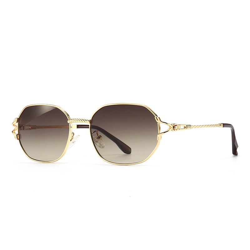 Wholesale Polygon Metal Frame Sunglasses with Gradient PC Lens For Women Men - Everful