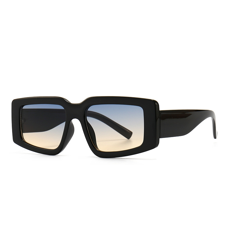 Wholesale Retro Rectangle Sunglasses with Thick Frame UV400 Protection - Everful