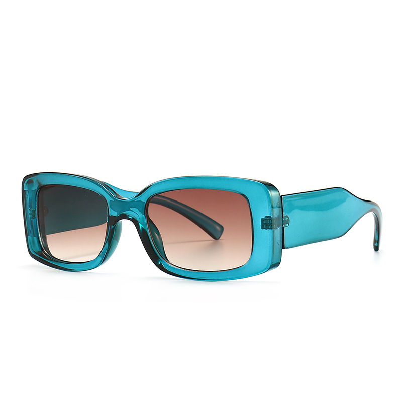 Vintage Rectangular Sunglasses For Women UV400 Protection Square Gradient Lens Fashion Plastic Frame Eyewear Daily Vacation