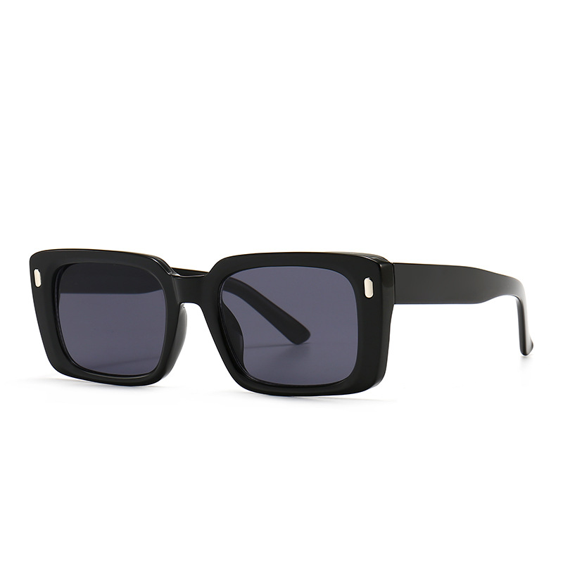 Wholesale Vintage Square Sunglasses with Metal Rivet UV400 Protection - Everful