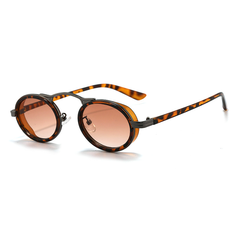 Wholesale Vintage Steampunk Oval Sunglasses with UV400 Protection - Everful