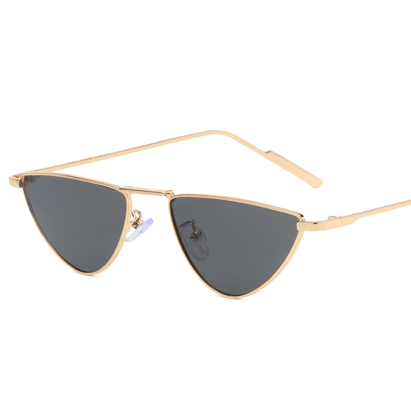 Wholesale Retro Triangle Cat Eye Sunglasses with Metal Frame - Everful