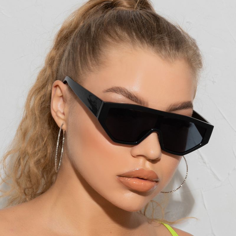 Wholesale Oversized Geometric One-Piece Shield Sunglasses For Men Women - Everful
