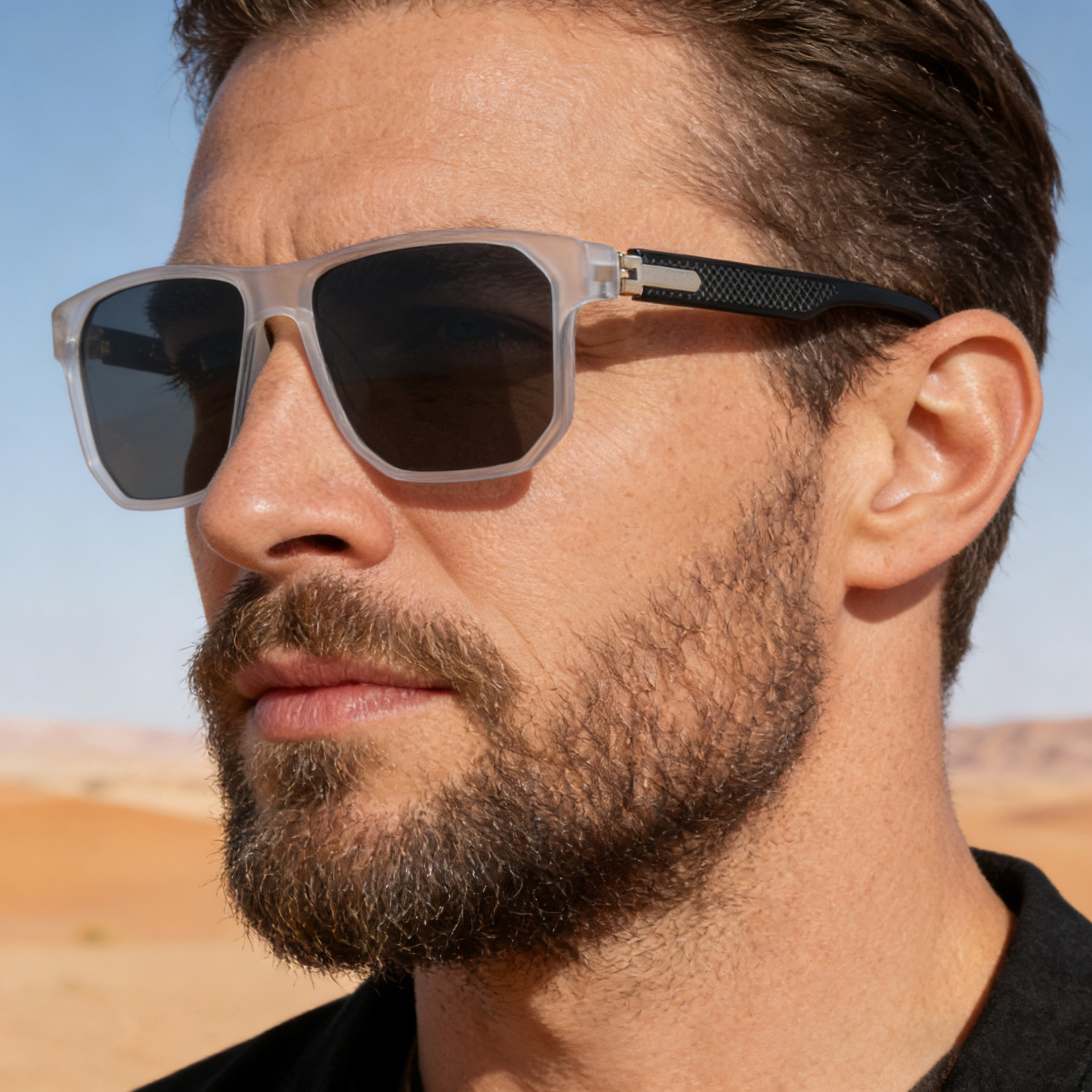 Men Polarized Sunglasses Polygonal PC Frame TAC Lens UV400 Protection For Driving Outdoor Sports Fashion Square Eyewear