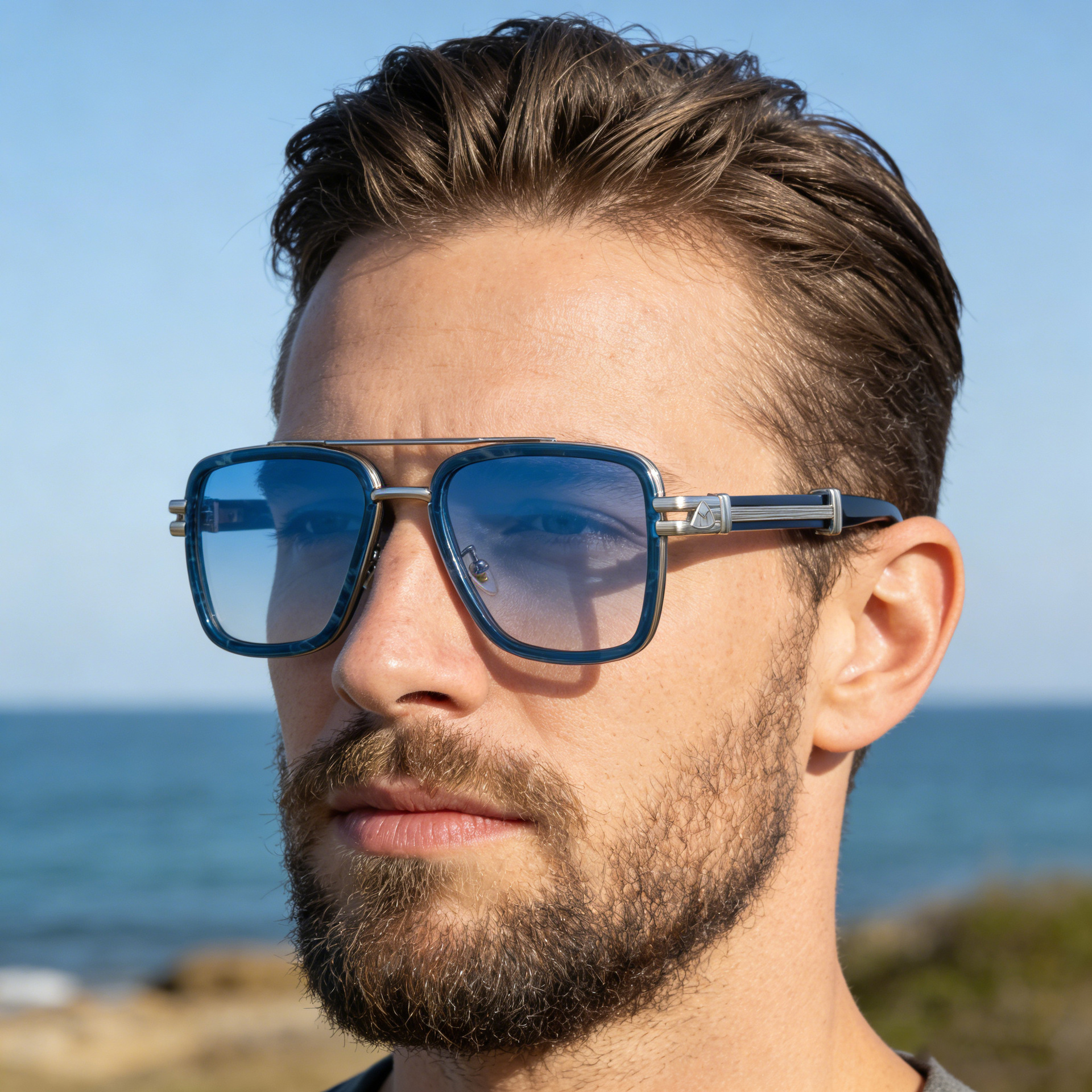 Wholesale Retro Square Aviator Sunglasses With Plastic Metal Frame - Everful
