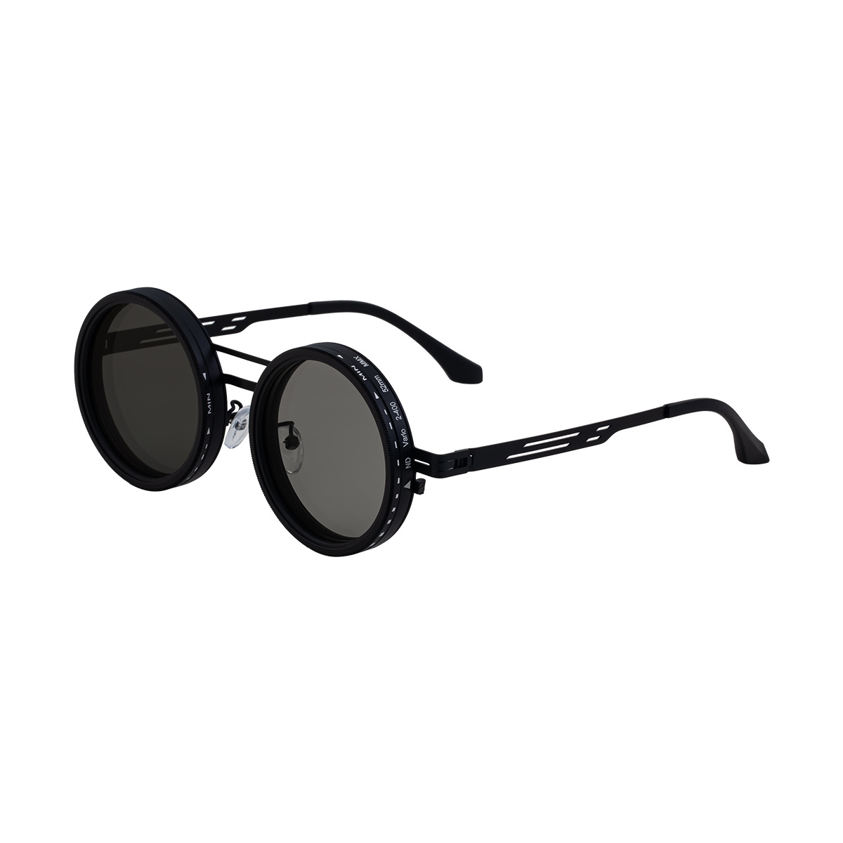 Wholesale Steampunk Adjustable ND Filter Polarized Round Sunglasses - Everful