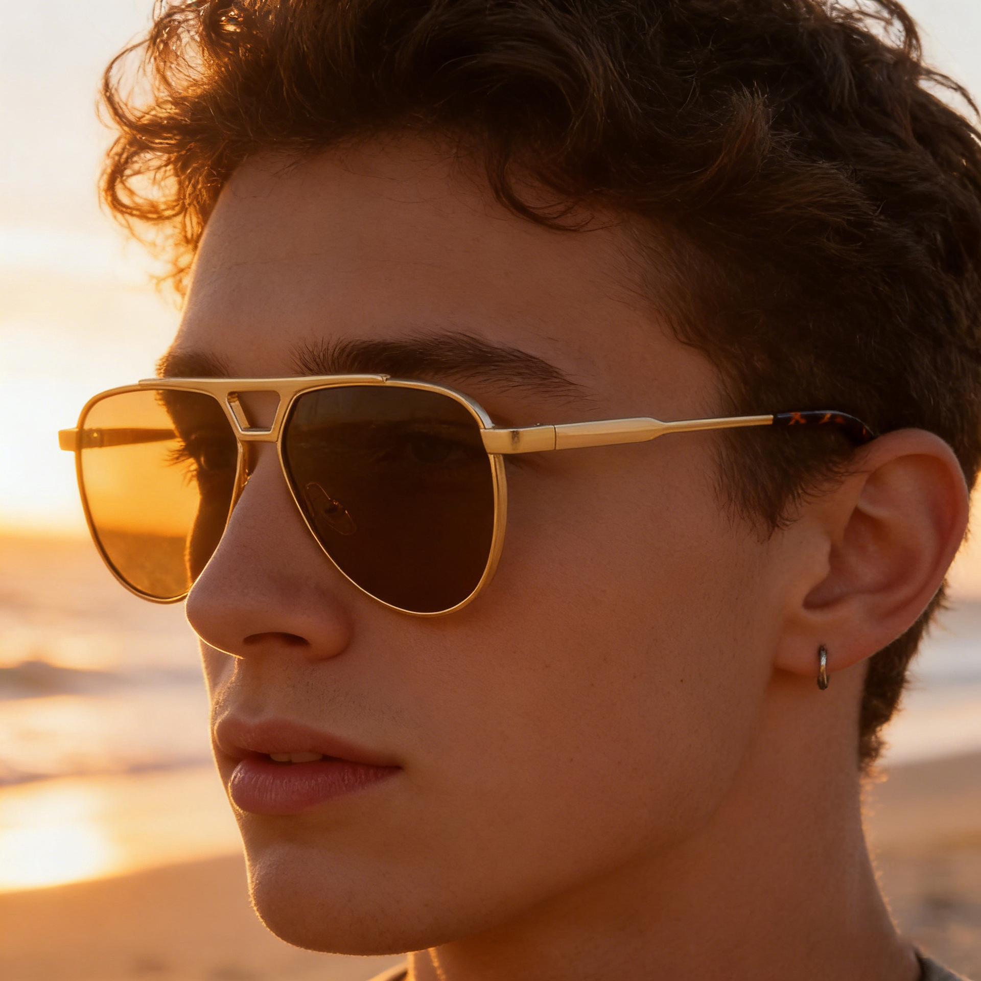 Wholesale Vintage Aviator Sunglasses Metal Double Bridge For Men Women - Everful