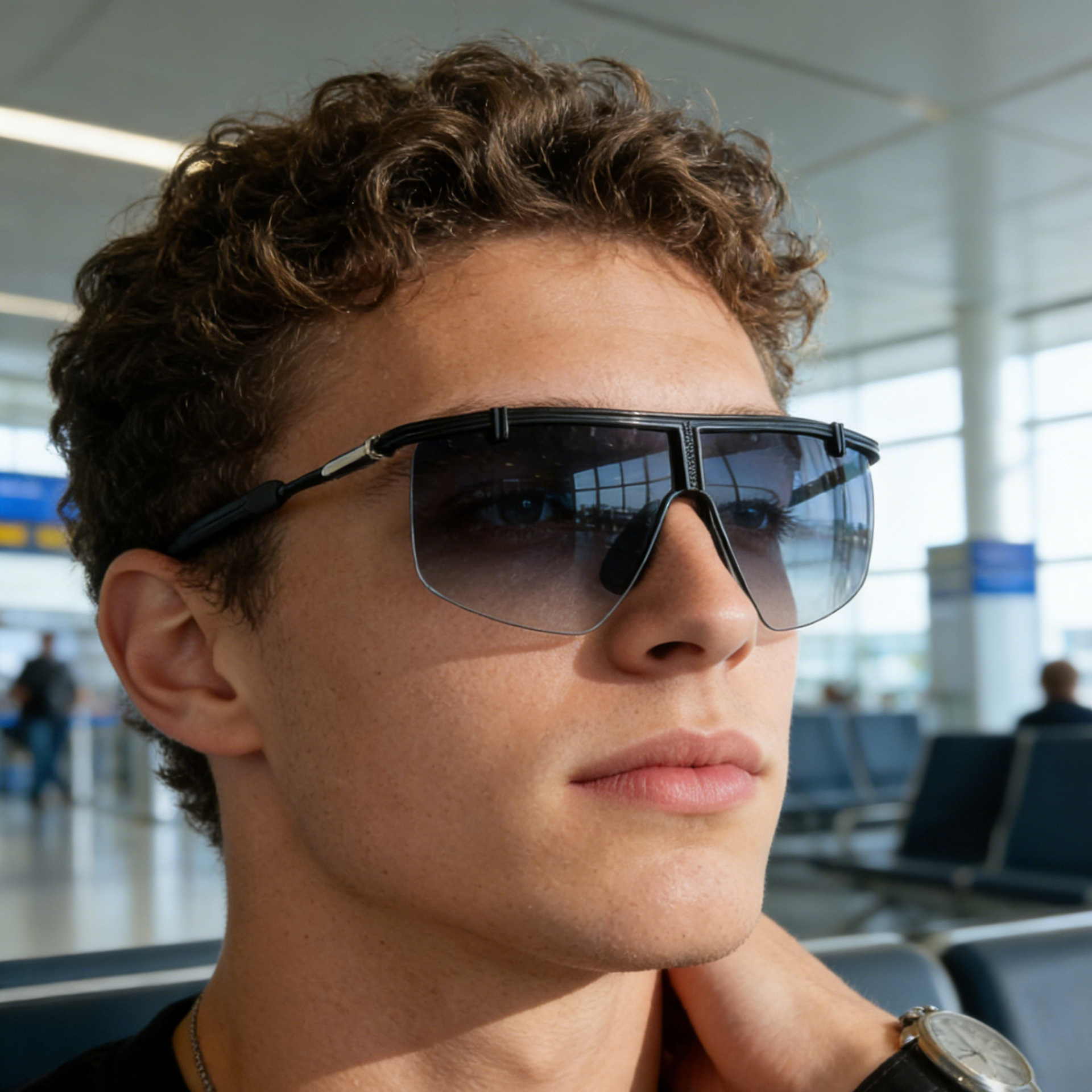 Wholesale Oversized Shield Sunglasses with UV400 Protection For Men - Everful