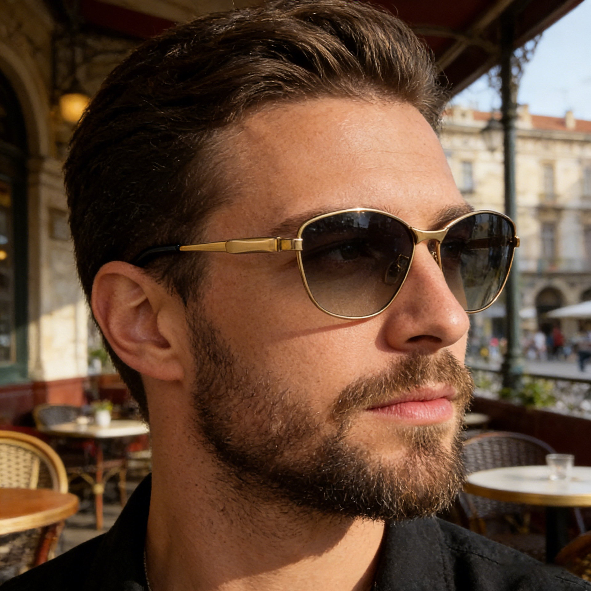 Wholesale Vintage Cat Eye Sunglasses with Metal Temples for Men - Everful