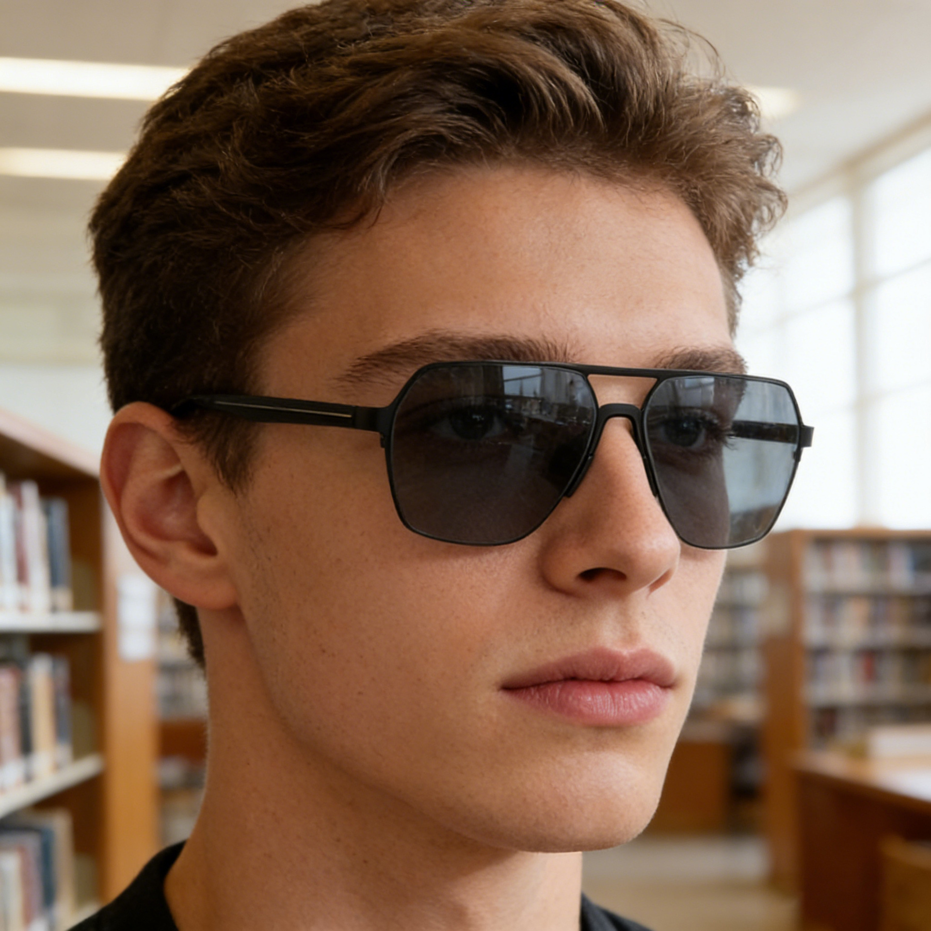 Wholesale Polarized Sunglasses with Square Metal Frame for Men - Everful