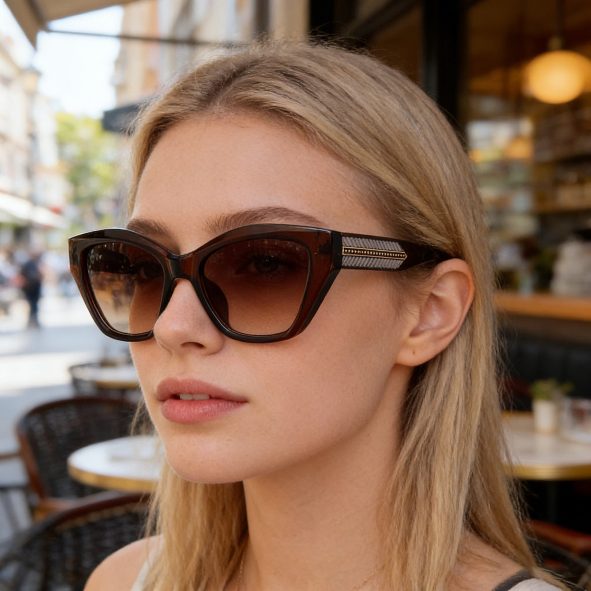 Wholesale Fashion Cat Eye Sunglasses With PC Frame For Women - Everful