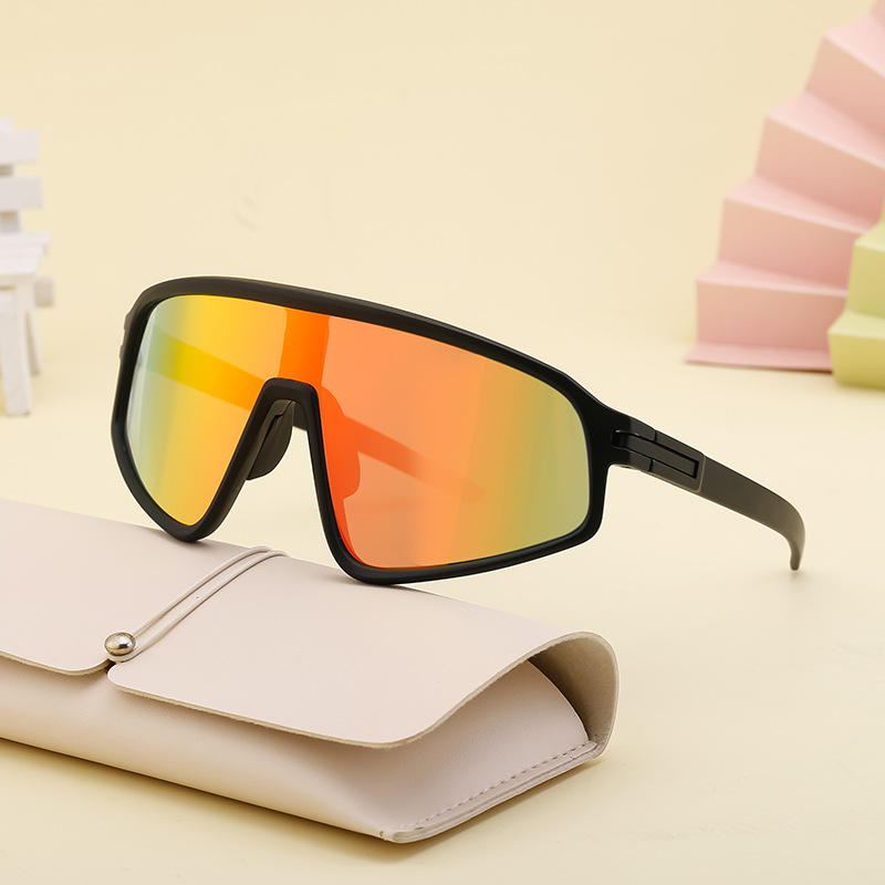 Wholesale One Piece Sport Cycling Sunglasses PC UV400 Protective Eyewear - Everful