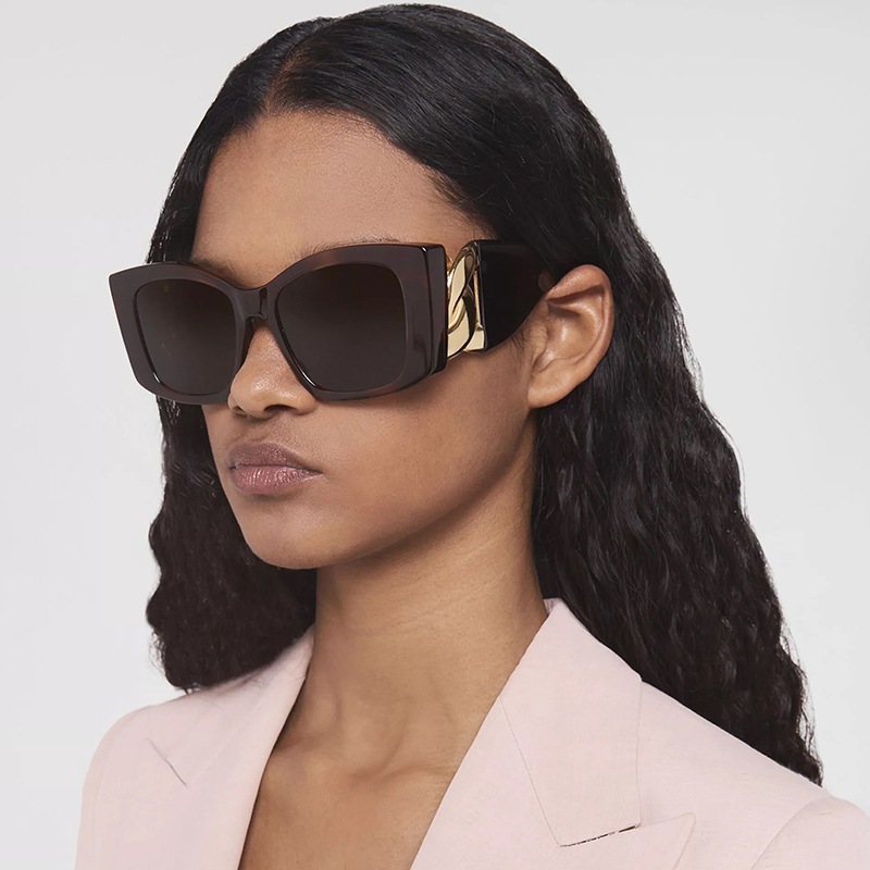 Wholesale Fashion Large Frame Sunglasses with Metal Chain UV400 Protection - Everful