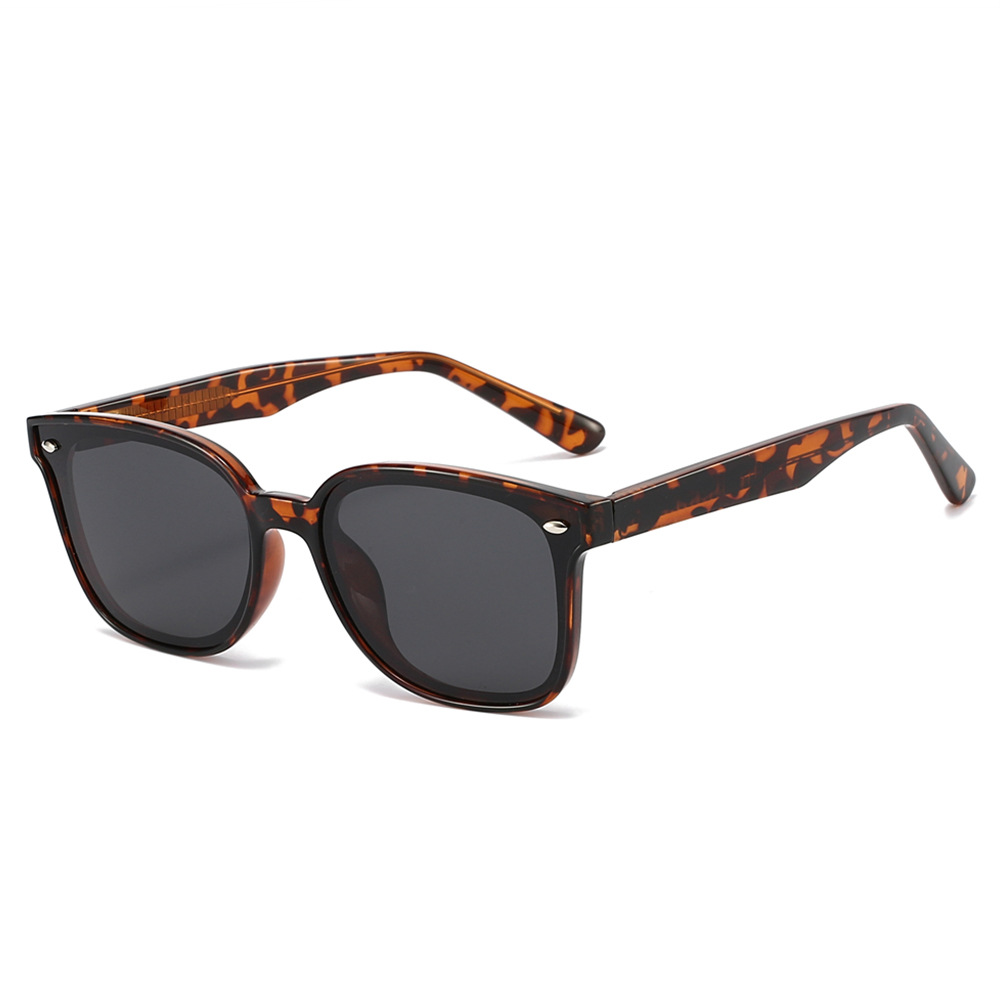Wholesale Square Polarized Sunglasses with Retro PC Frame and Rivets - Everful