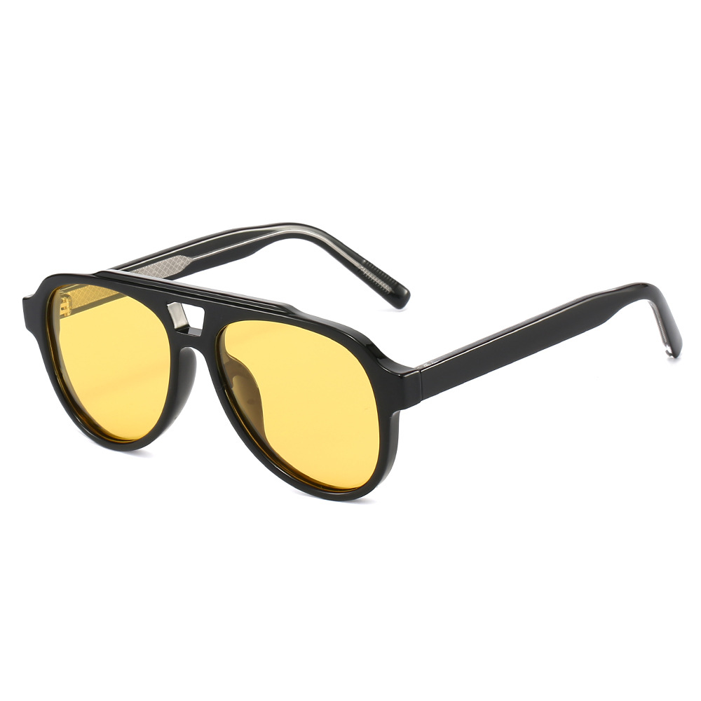 Wholesale Retro Polarized Aviator Sunglasses with Double Bridge - Everful