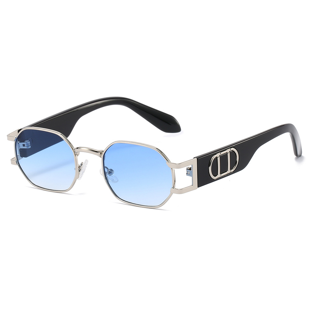 Wholesale Polygon Metal Frame Polarized Sunglasses for Retro Streetwear - Everful