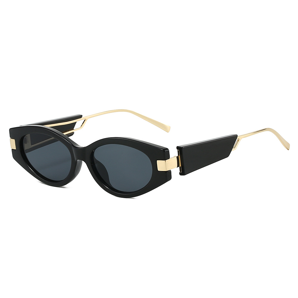 Wholesale Fashion Cat Eye Sunglasses with Retro Geometric Metal Frame - Everful