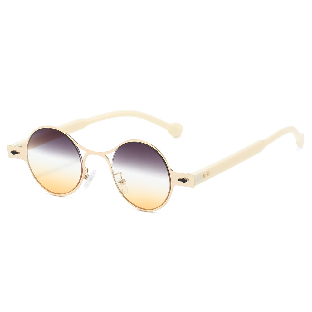 Wholesale Vintage Round Oval Sunglasses Metal Frame UV400 For Men Women - Everful