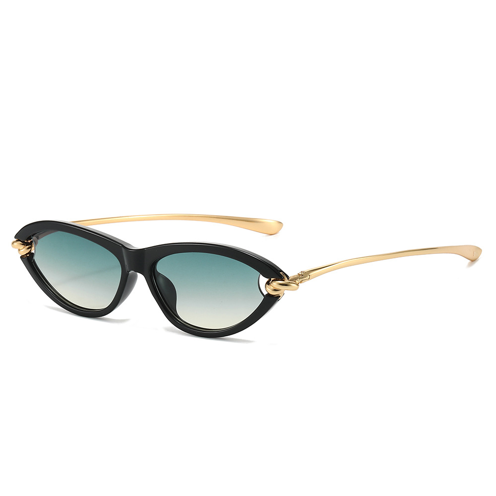 Wholesale Cat Eye Sunglasses UV400 Protection PC Frame And Metal Knot - Everful