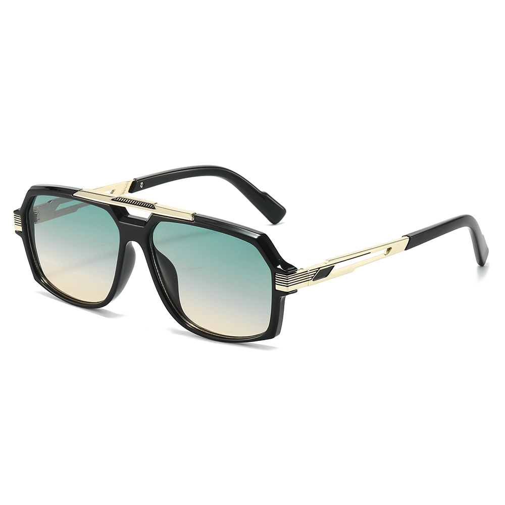 Wholesale Retro Square Sunglasses with Metal Double Bridge for Men and Women - Everful