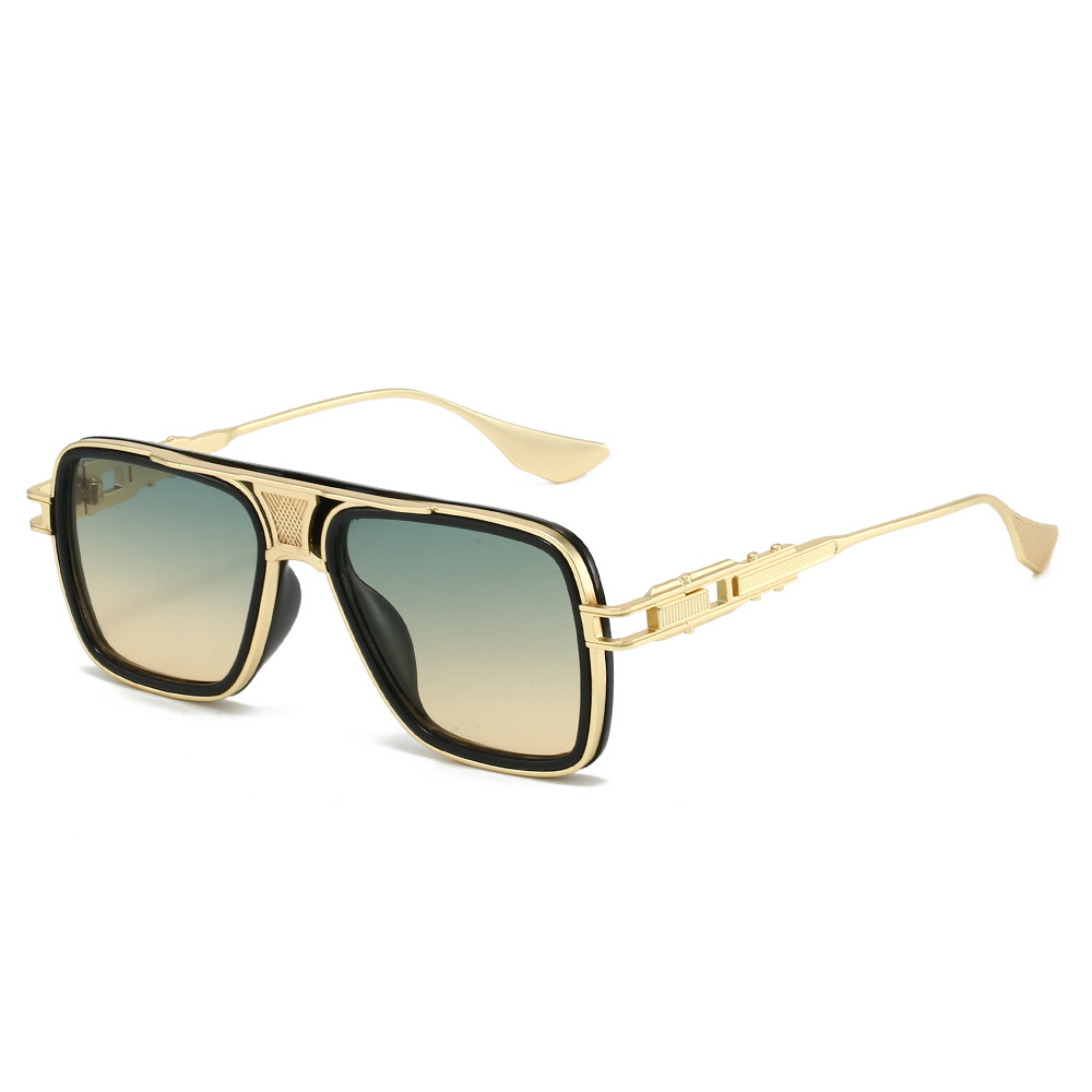 Wholesale Men Square Sunglasses Metal Plastic Frame Punk Retro Eyewear - Everful