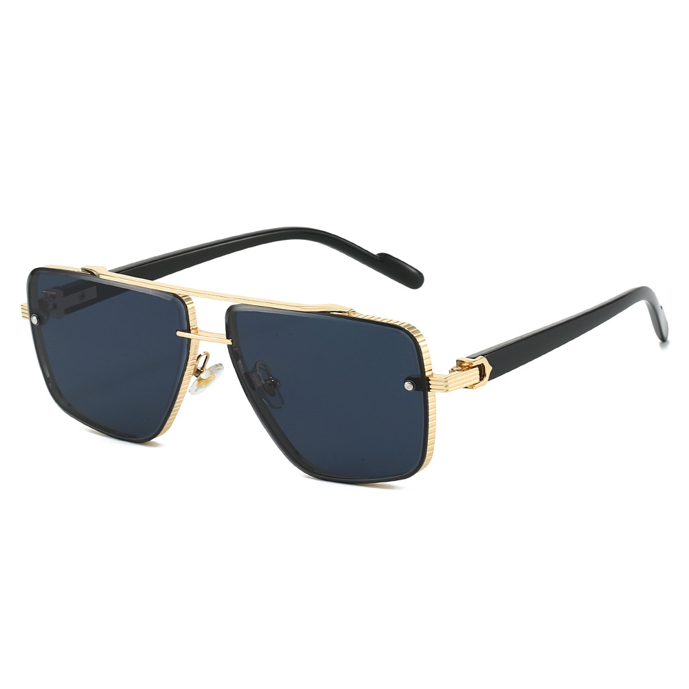 Wholesale Vintage Pilot Square Sunglasses with Metal Frame PC Gradient Lenses - Everful