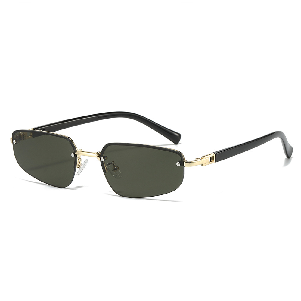 Wholesale Rimless Irregular Polygon Sunglasses with Metal Frame - Everful