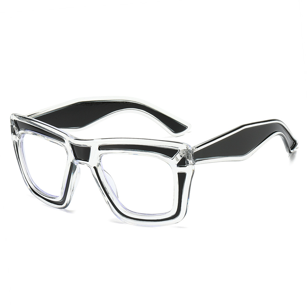 Wholesale Square Oversized Anti Blue Light Glasses Frames For Women Men - Everful