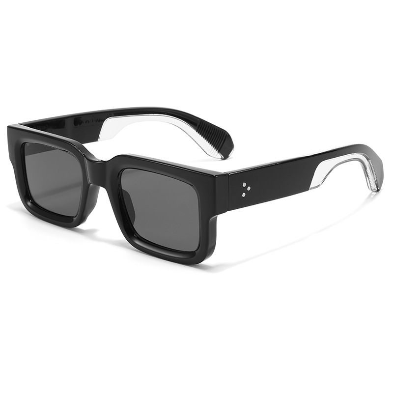 Wholesale Square Sunglasses with Thick Frame and Rivet Decor UV400 - Everful
