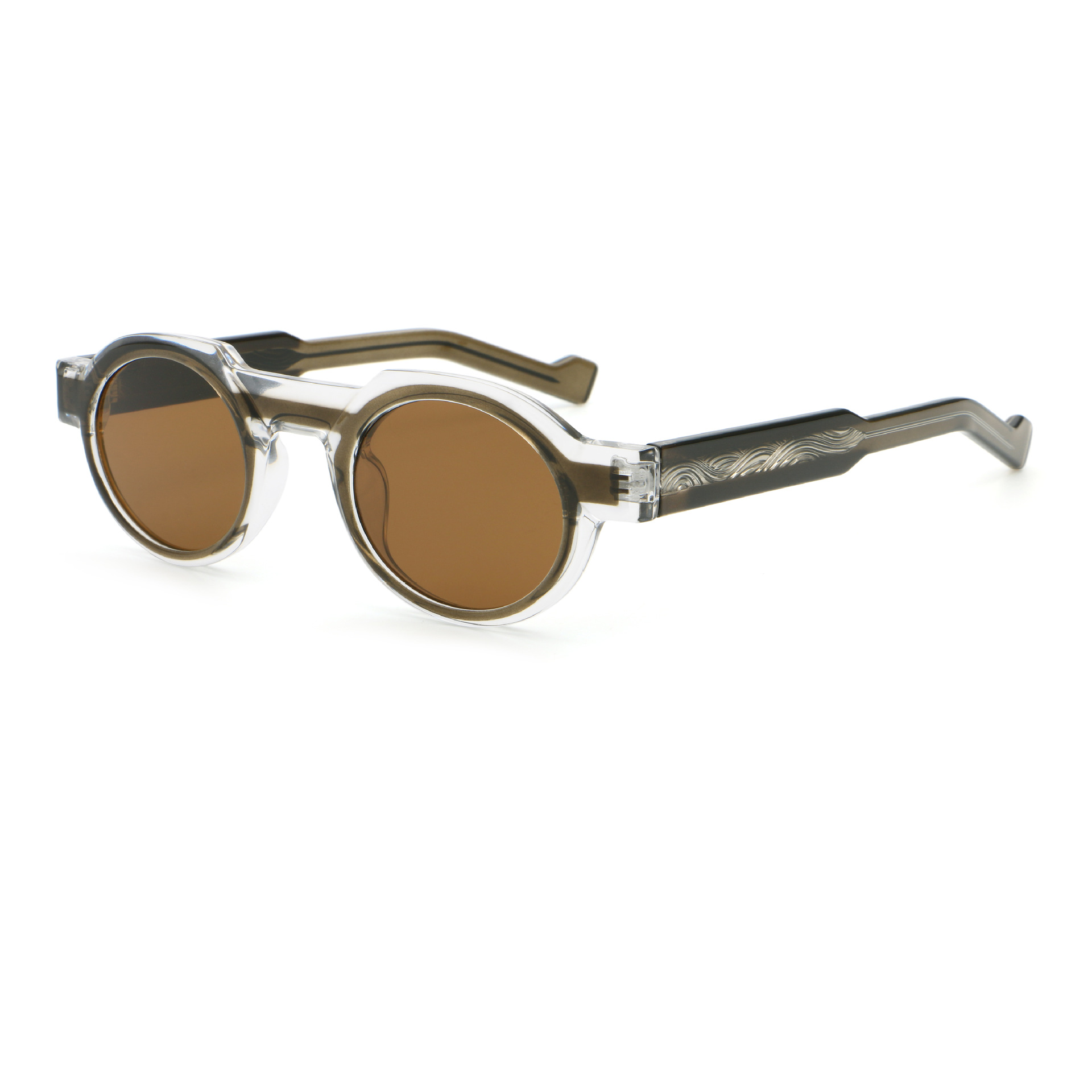 Wholesale Retro Round Frame Sunglasses UV400 Protection Acetate Eyewear - Everful