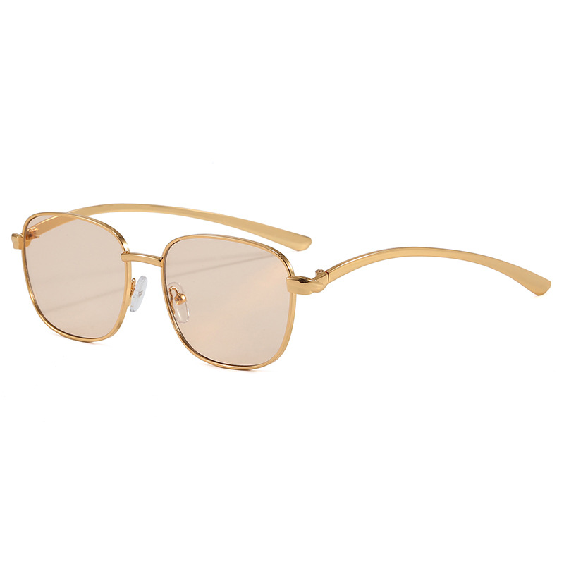 Wholesale Square Metal Oversized Sunglasses With UV Protection - Everful