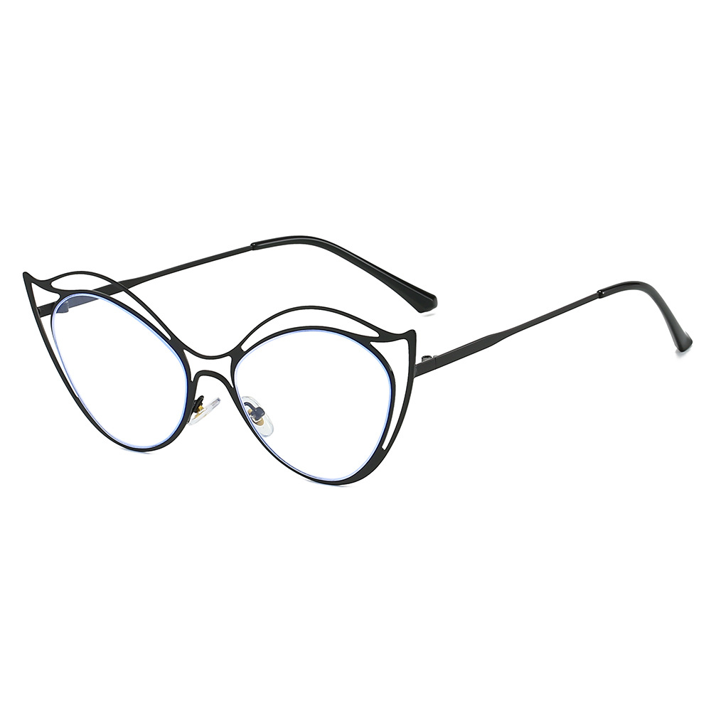 Wholesale Cat Eye Blue Light Blocking Glasses Metal Butterfly Frame - Everful