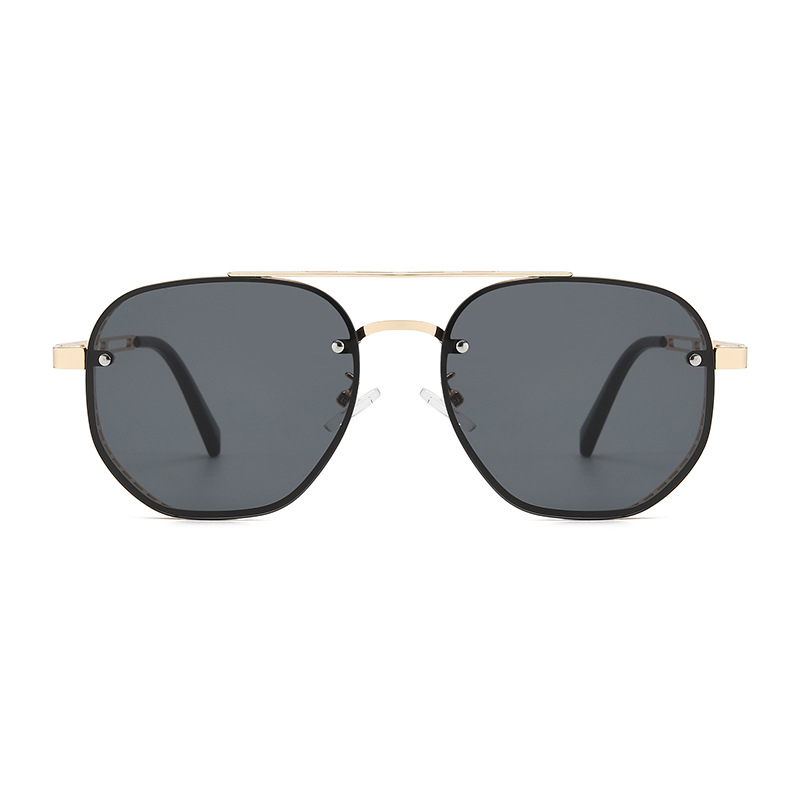 Wholesale Steampunk Metal Frame Square Sunglasses with Side Shield - Everful