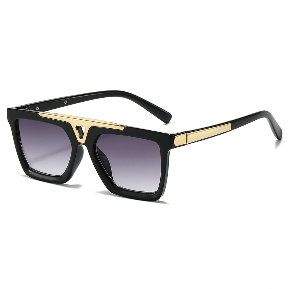 Wholesale Large Square Sunglasses with Flat Top V-Shaped Bridge - Everful