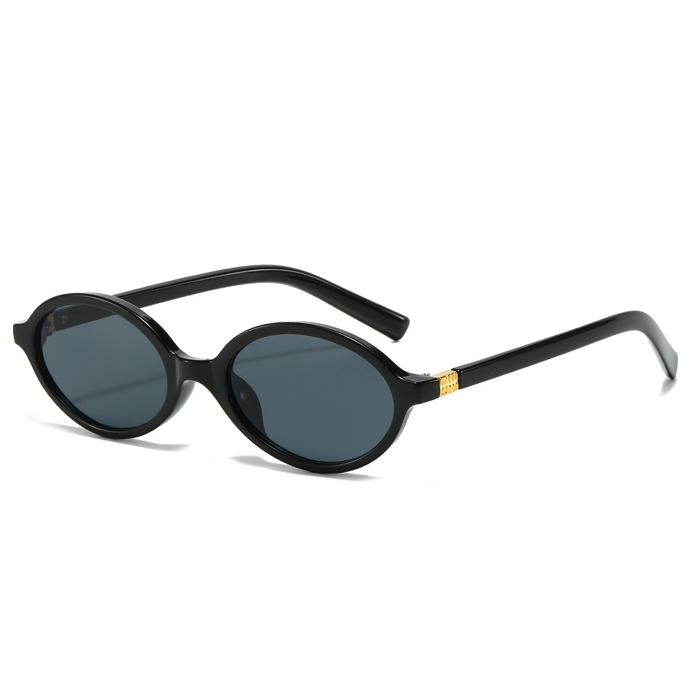 Fashion Retro Oval Sunglasses UV400 Protection Lightweight PC Frame Women Vintage Outdoor Travel Eyewear Accessories