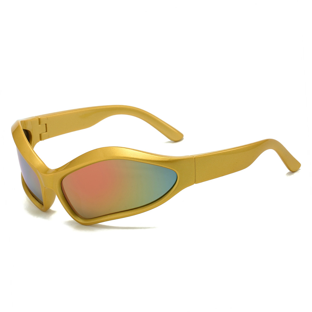 Wholesale Y2K Sports Sunglasses Wrap Around UV400 Irregular Eyewear - Everful