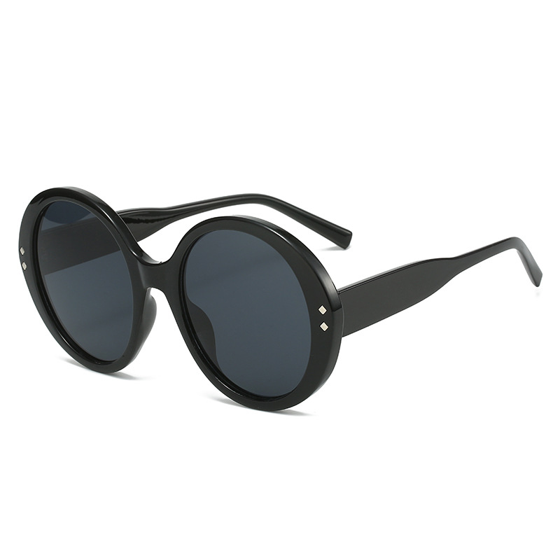 Wholesale Vintage Round Frame Oversized Sunglasses UV400 For Women - Everful