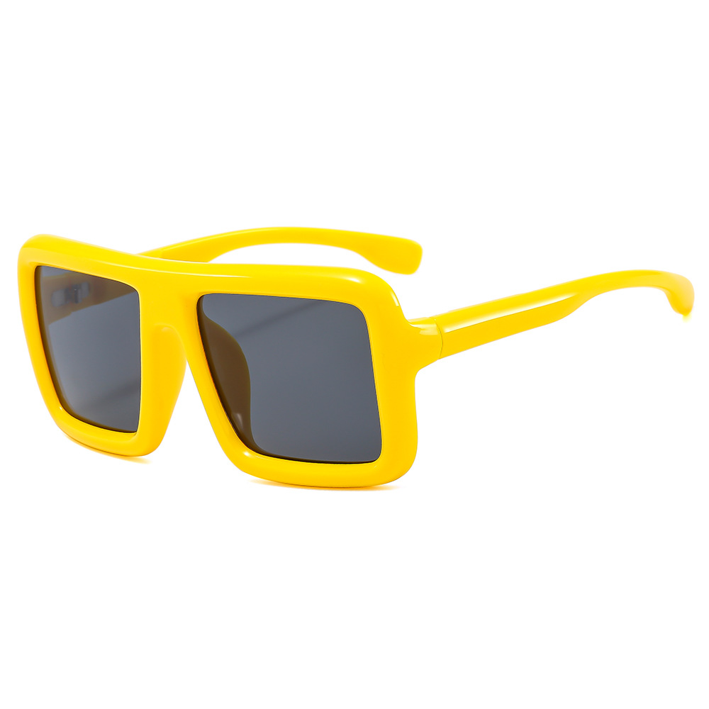 Wholesale Oversized Square Sunglasses PC Frame UV400 Retro Vintage Eyewear - Everful