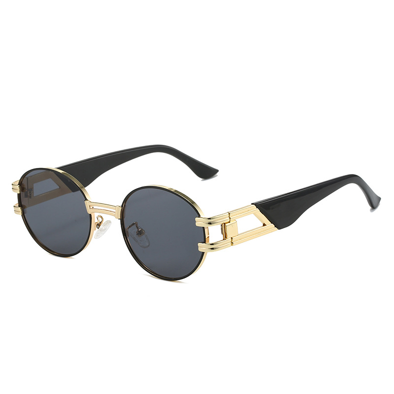 Wholesale Vintage Metal Frame Round Sunglasses UV400 Protection For Women Men - Everful