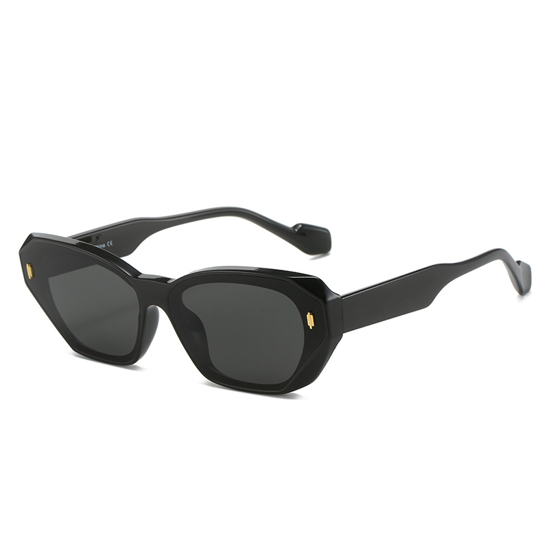 Wholesale Retro Polygon Sunglasses with Geometric Thick Frame - Everful