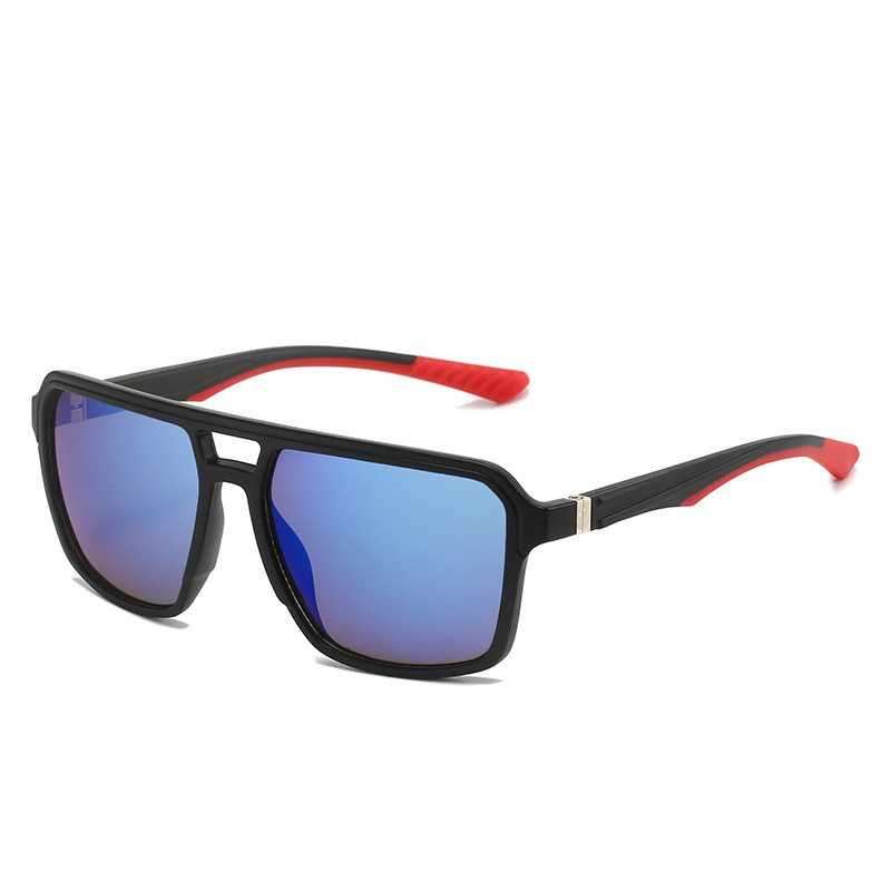 Wholesale Square Retro Double Beam Sunglasses UV400 Protection For Men Women - Everful