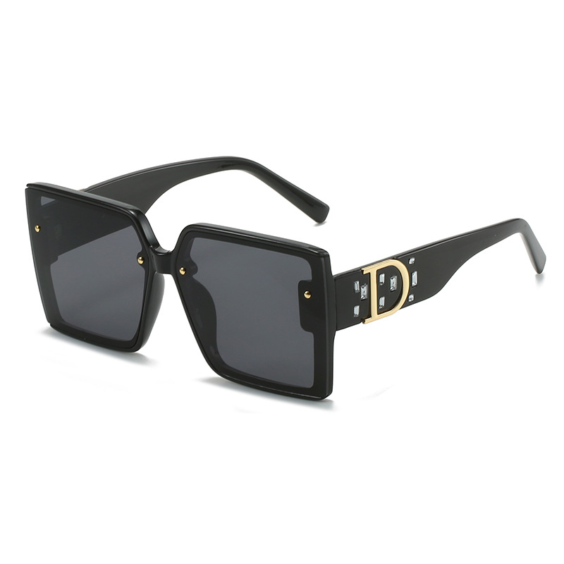 Wholesale Oversized Square Sunglasses with Rhinestone Decor For Women - Everful