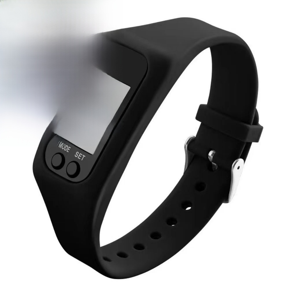 Multi-functional Silicone Sports Pedometer Watch LED Digital Display Fitness Bracelet Step Calorie Distance Counter For Running Outdoor General Unisex
