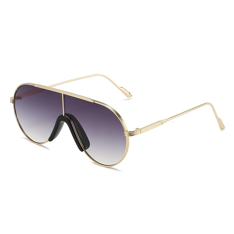 Wholesale Oversized Pilot Style Sunglasses with Metal Frame UV400 - Everful