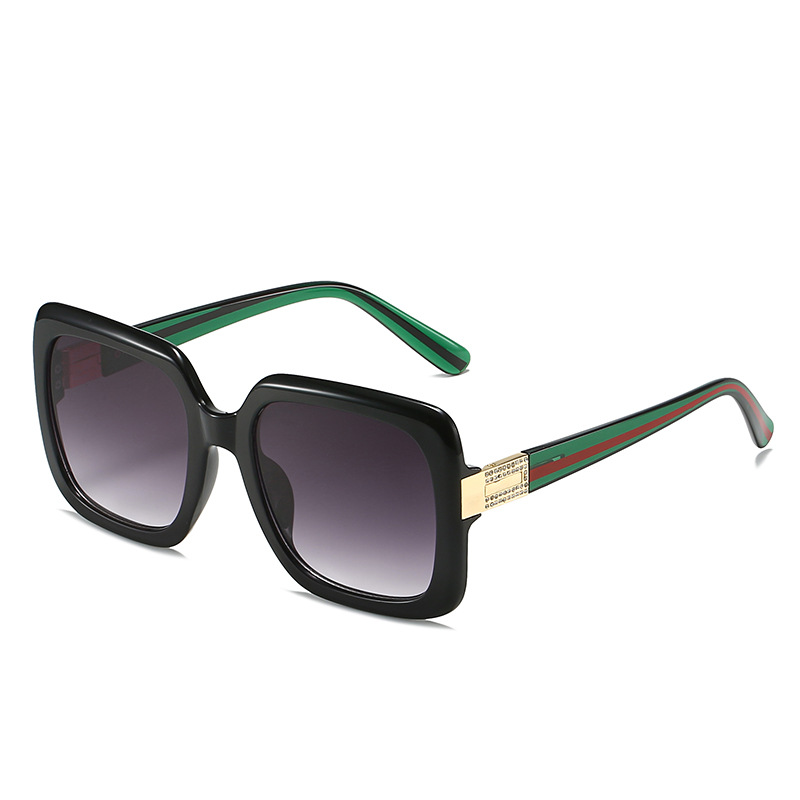 Wholesale Square Oversized Sunglasses with Rhinestone Hinge UV400 For Women - Everful